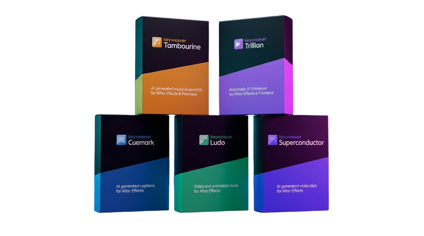 Keyweaver plugin suite: Cuemark, Ludo, Superconductor, Tambourine, and Trillian